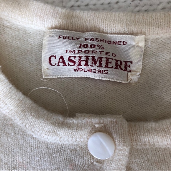 Fully Fashioned Vintage Cashmere Button-up Sweater - Picture 2 of 7
